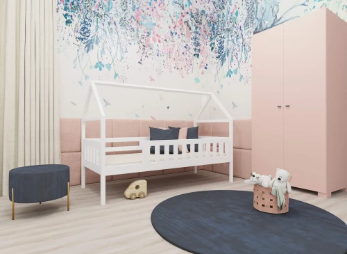 OTYLIA 80x180 Boyasız Ahşap Çocuk Ranza Yatak Lano Meble