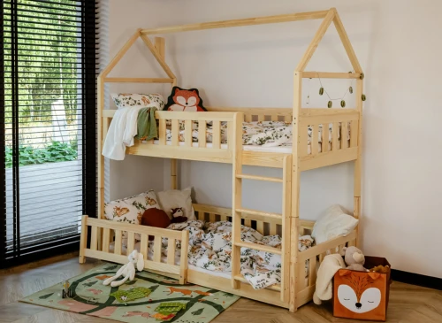POLA 90x200 Cilasız Ahşap Ranza Lano Meble