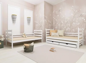 TOMI 80x190 Boyasız Ahşap Ranza Lano Mobilya