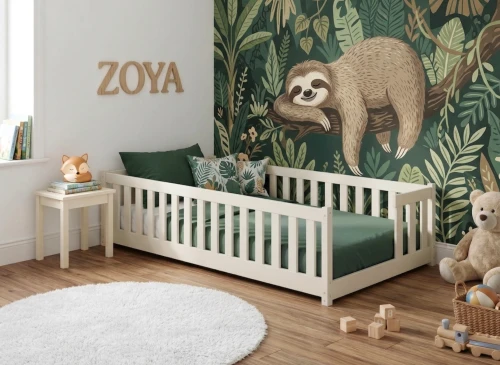 ZOYA 80x180 Pamuksu Beyaz Tek Kişilik Çocuk Yatağı Lano Möbel