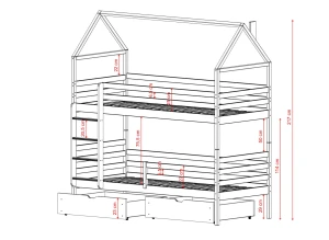 ALEX 90x200 cotton bunk bed Lano Meble