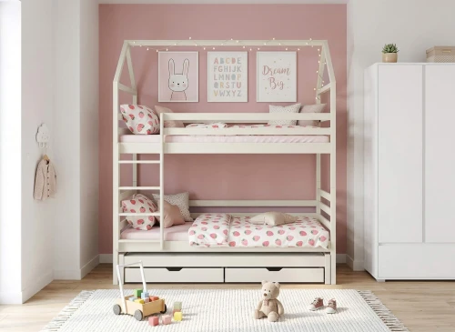 DALIA 80x200 Baumwolle Etagenbett Hausbett Lano Möbel