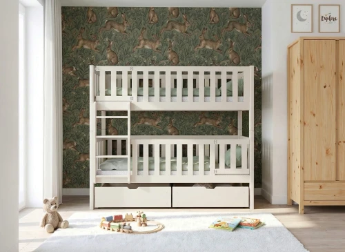 KSAWERY 80x180 Baumwolle Etagenbett Lano Möbel