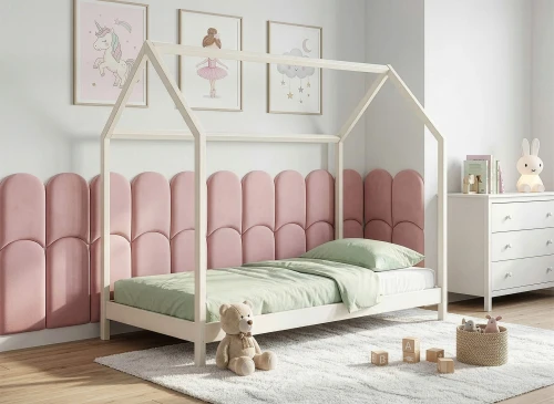 LUCKY 80x160 Baumwolle Einzelkinderbett Hausbett Lano Möbel