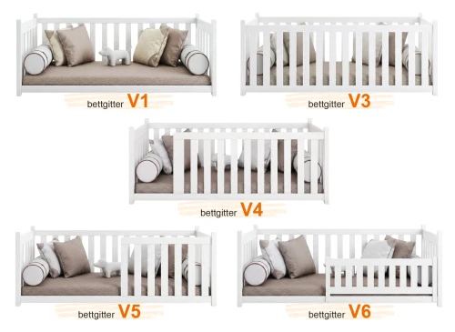 CONCEPT 90x200 Weiß Montessori Bodenbett Lano Möbel