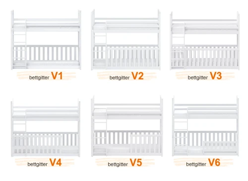 CRIS 90x200 Weiß Etagenbett Lano Möbel