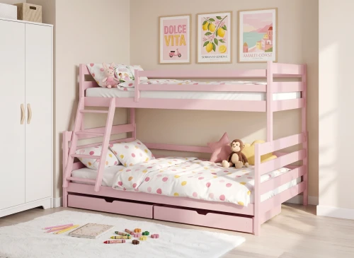 FAMI 90x200 pembe ranza Lano Meble