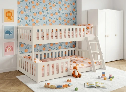 NICE 90x200/120x200 Baumwolle Etagenbett mit breiter Liegefläche Lano Möbel