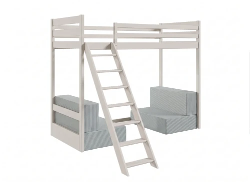 SOFENA 90x200 Kaschmir Etagenbett mit modularem Sofa grau Stoff Zoom 15 Sage Lano Möbel