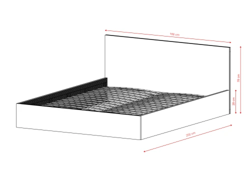 Polstertbett HAVEN 140x200 in cremefarbenem Manila-01-Stoff