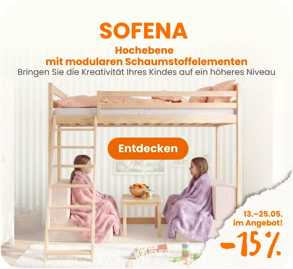 SOFENA – Hochbett mit modularem Sofa