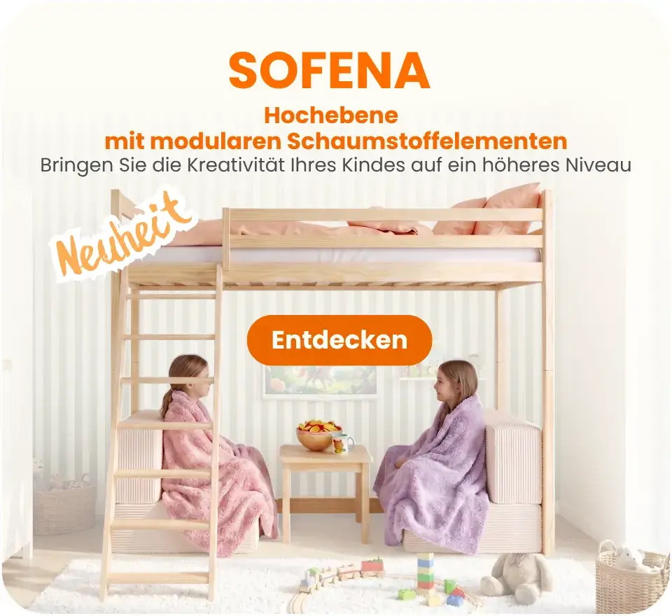 SOFENA – Hochbett mit modularem Sofa
